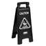 Rubbermaid Executive Series Multi-Lingual Caution Sign 1867505, 2-Sided, Black